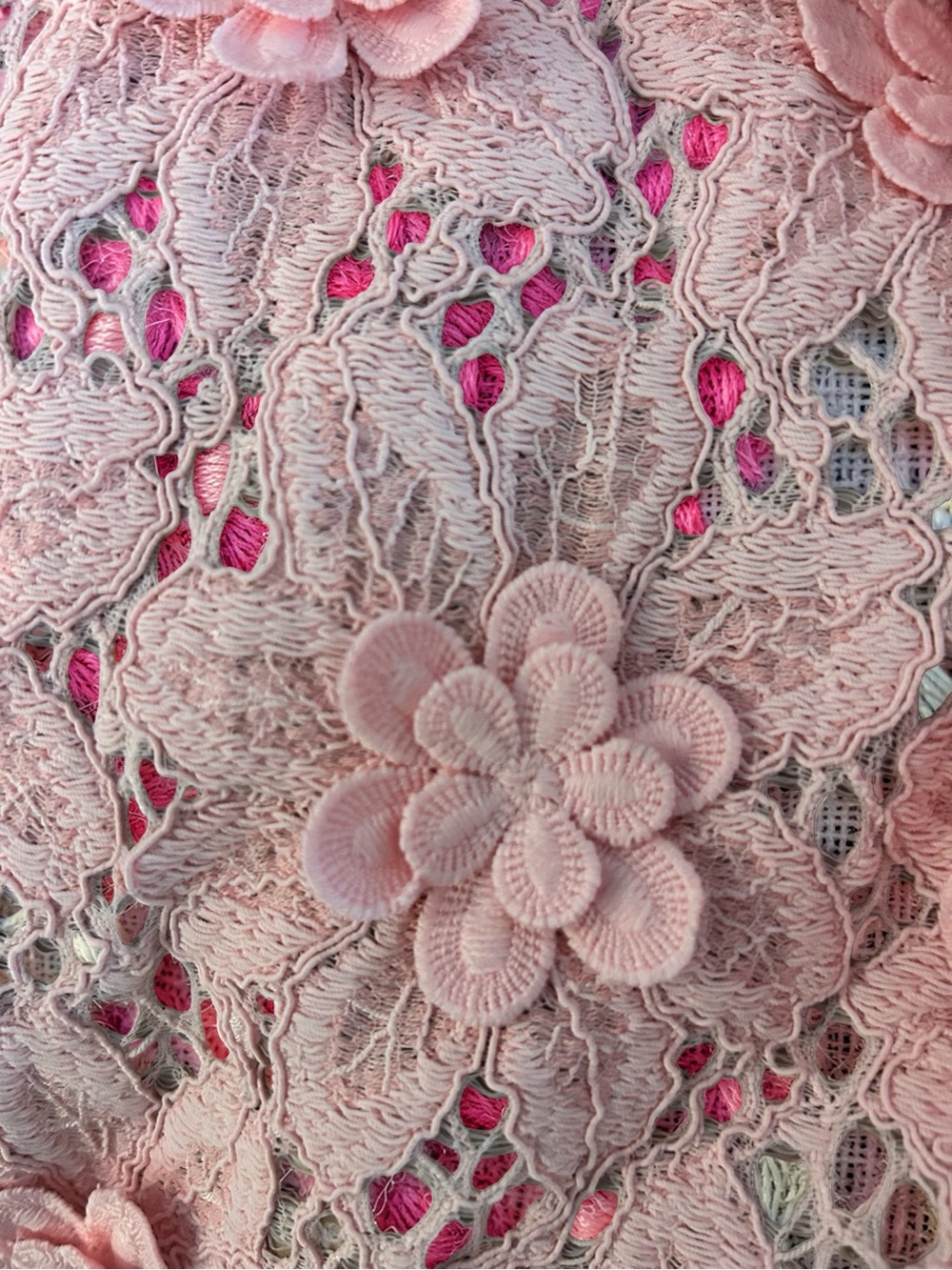 Michael Kors Coral Lace Floral Appliqué Sundress - Picture 9 of 9